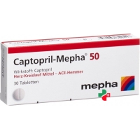 Каптоприл Мефа 50 мг 30 таблеток Каптоприл Мефа 50 мг 30 таблеток