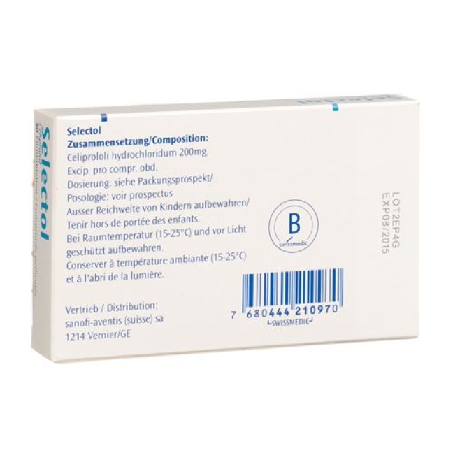 Selectol 200 mg 30 filmtablets Selectol 200 mg 30 filmtablets