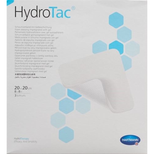 Hydrotac повязка для ран 20x20см стерильный 3 штуки Hydrotac повязка для ран 20x20см стерильный 3 штуки