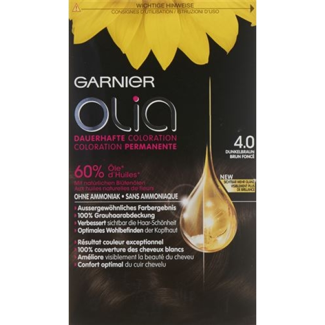 Olia Haarfarbe 4.0 Dunkelbraun Olia Haarfarbe 4.0 Dunkelbraun