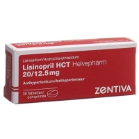 Лизиноприл ГХТ Хелвефарм 20/12,5 30 таблеток Лизиноприл ГХТ Хелвефарм 20/12,5 30 таблеток