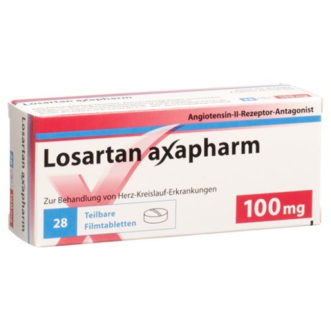 Losartan Axapharm 100 mg 98 filmtablets Losartan Axapharm 100 mg 98 filmtablets