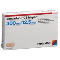 Ирбесартан ГХТ Мефа 300/12,5 98 таблеток покрытых оболочкой Ирбесартан ГХТ Мефа 300/12,5 98 таблеток покрытых оболочкой