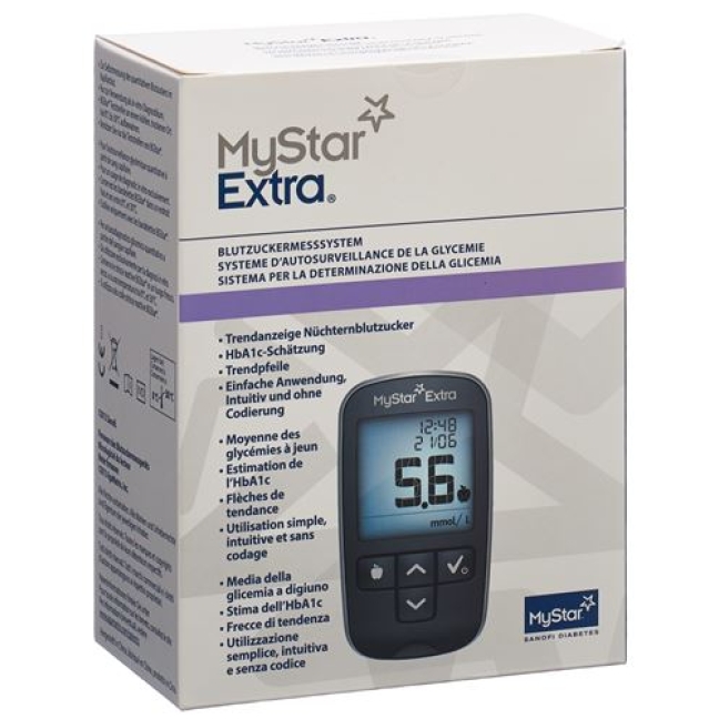 Mystar Extra Kit Blutzuckermesssystem Mystar Extra Kit Blutzuckermesssystem