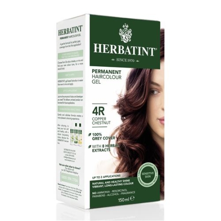 Herbatint Haarfarbegel 4r Kupfer Braun 150мл Herbatint Haarfarbegel 4r Kupfer Braun 150мл