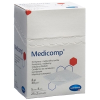 Medicomp Vlieskompressen 5x5см Steril 25 пакетиков 2 штуки Medicomp Vlieskompressen 5x5см Steril 25 пакетиков 2 штуки