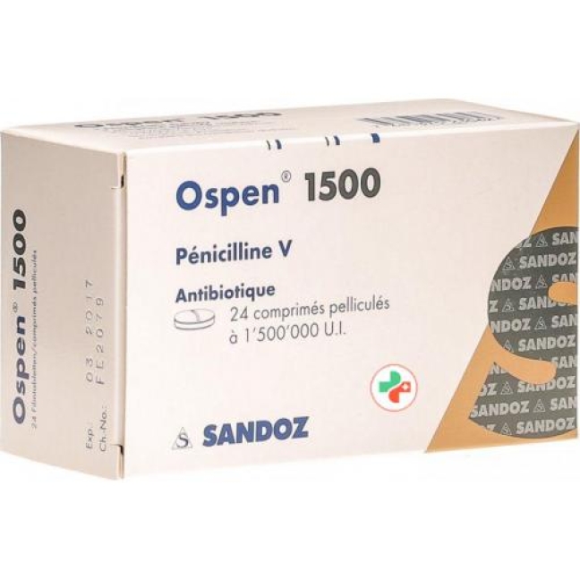 Ospen 1500 1.5 Mio E 24 tablets Ospen 1500 1.5 Mio E 24 tablets