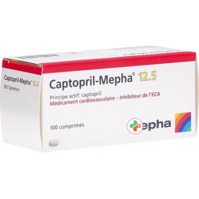 Captopril Mepha 12.5 mg 100 tablets Captopril Mepha 12.5 mg 100 tablets
