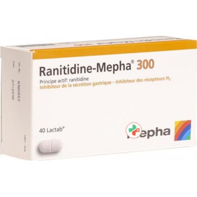 Ranitidin Mepha 300 mg 40 Lactabs Ranitidin Mepha 300 mg 40 Lactabs