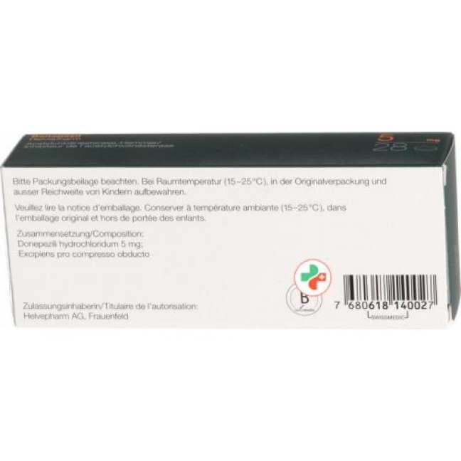 Donepezil Helvepharm 5 mg 28 filmtablets Donepezil Helvepharm 5 mg 28 filmtablets