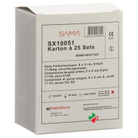 Sama Gaze-Kompresse 5x5см 8-fach 25x 2 штуки Sama Gaze-Kompresse 5x5см 8-fach 25x 2 штуки