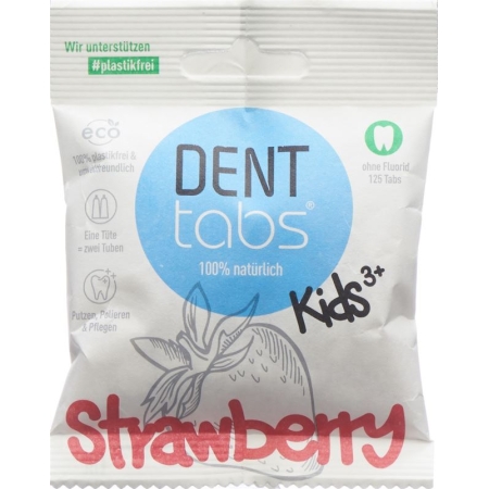 DENTTABS Zahnputztabletten Strawb o Fluor