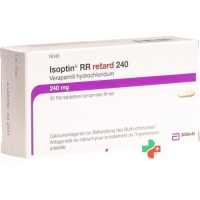 Изоптин РР Ретард 240 мг 30 таблеток покрытых оболочкой Изоптин РР Ретард 240 мг 30 таблеток покрытых оболочкой
