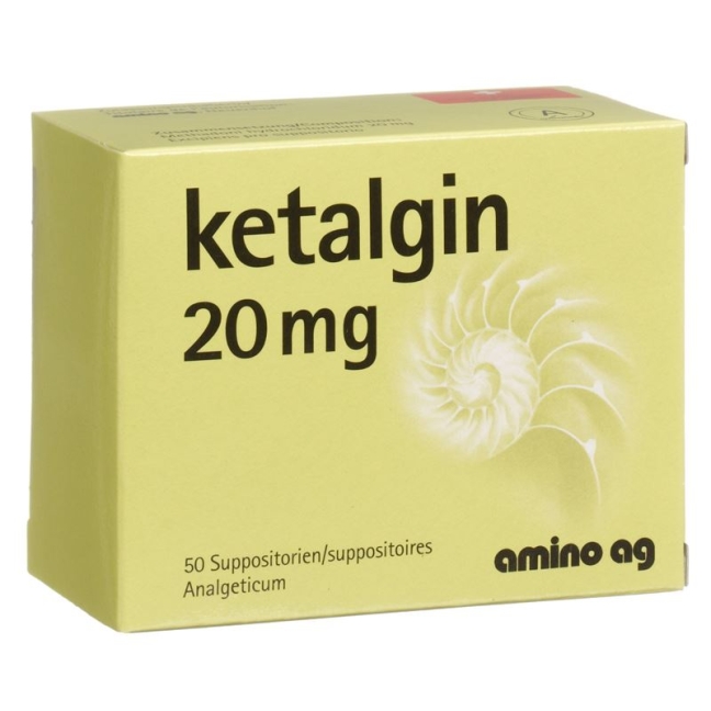 Ketalgin Zäpfchen 20mg 50 Stück