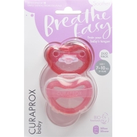 Детская соска Curaprox, размер 1, розовая, одинарная Детская соска Curaprox, размер 1, розовая, одинарная