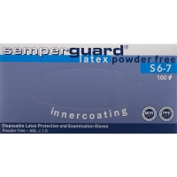 Перчатки Semperguard Латексные Ic S неопудренные белые 100 шт. Перчатки Semperguard Латексные Ic S неопудренные белые 100 шт.