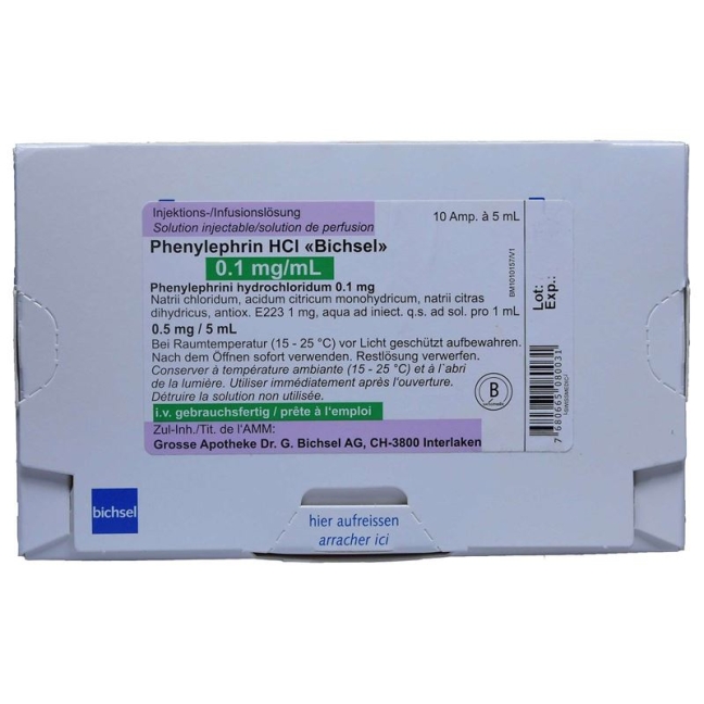 Phenylephrin HCl Bichsel 0.5mg/5ml 10 Ampullen 5ml