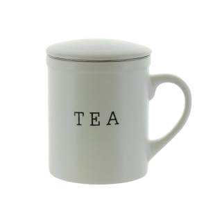 Herboristeria tea cup Tea White with strainer