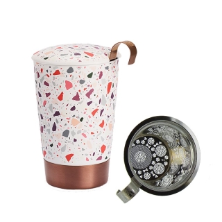 Herboristeria Terrazzo teacup with strainer