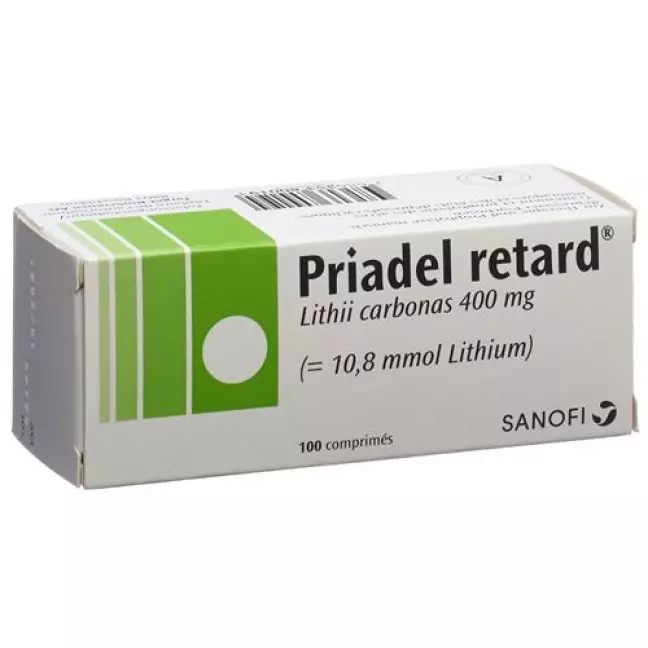 Priadel 400 mg 100 Retard tablets Priadel 400 mg 100 Retard tablets