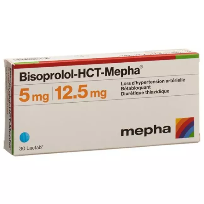 Bisoprolol HCT Mepha 5/12.5 mg 100 Lactabs Bisoprolol HCT Mepha 5/12.5 mg 100 Lactabs