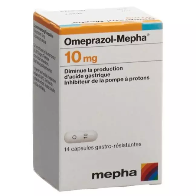Omeprazol Mepha 10 mg 98 Kaps Omeprazol Mepha 10 mg 98 Kaps