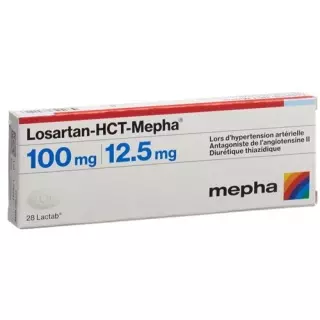 Лозартан-HCT Мефа 100/12,5мг 98 таблеток покрытых оболочкой 