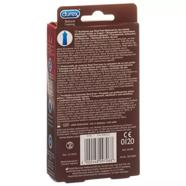Durex Natural Feeling Praservativ 10 штук Durex Natural Feeling Praservativ 10 штук