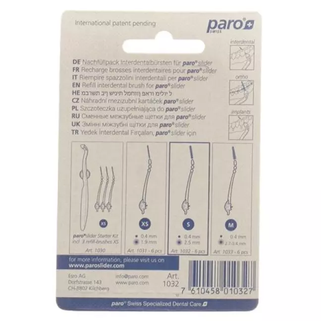 Paro Slider Refill-Brushes S 6 штук Paro Slider Refill-Brushes S 6 штук