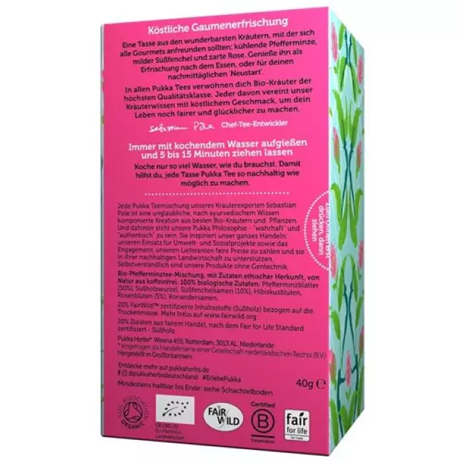 PUKKA MINT REFRESH TEE BIO PUKKA MINT REFRESH TEE BIO