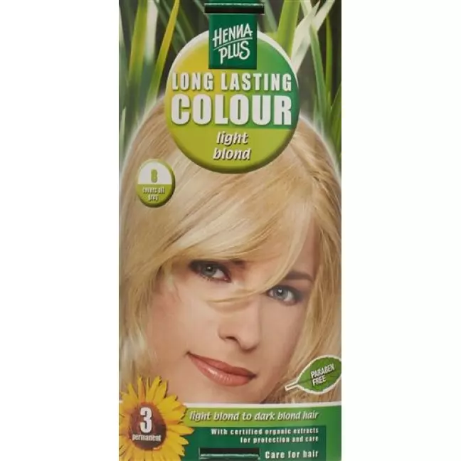 Henna Plus Long Last Colour 8 Hellblond Henna Plus Long Last Colour 8 Hellblond