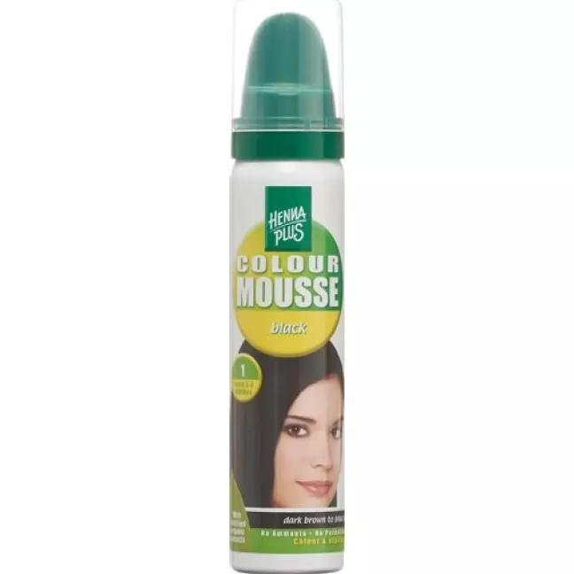 Henna Plus Colour Mousse Schwarz 1 75мл Henna Plus Colour Mousse Schwarz 1 75мл