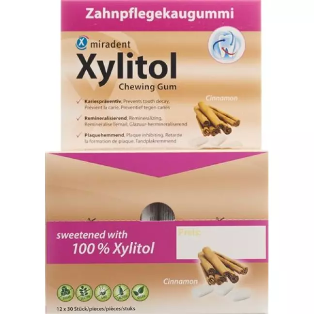 MIRADENT XYLIT KAUGUM ZIMT MIRADENT XYLIT KAUGUM ZIMT