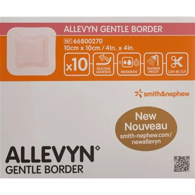 Allevyn Gentle Border повязка для ран 10x10см 10 штук Allevyn Gentle Border повязка для ран 10x10см 10 штук