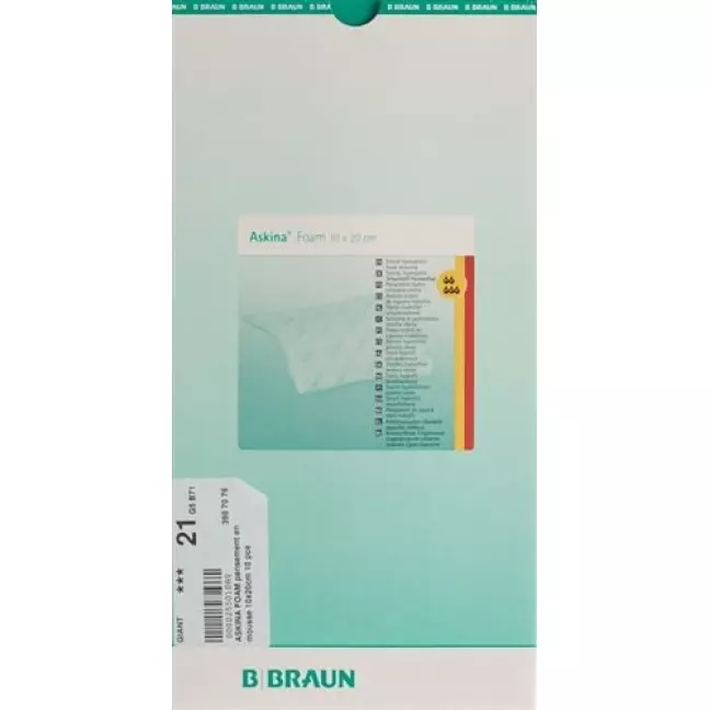 Askina Foam Schaumstoffverband 10x20см 10 штук Askina Foam Schaumstoffverband 10x20см 10 штук