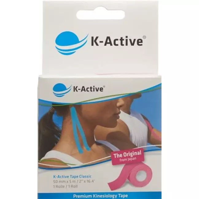 K-active Kinesio Tape 5смx5m Pink Wasserabweisend K-active Kinesio Tape 5смx5m Pink Wasserabweisend