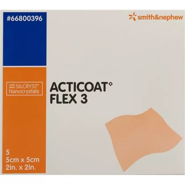 Acticoat Flex 3 повязка для ран 5x5см 5 штук Acticoat Flex 3 повязка для ран 5x5см 5 штук