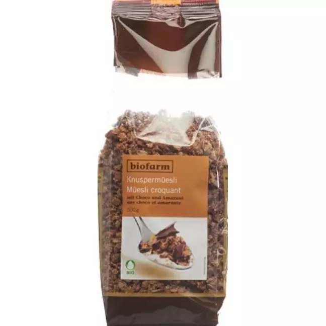 Biofarm Knusper Muesli Amaranth Choco Knos 500г Biofarm Knusper Muesli Amaranth Choco Knos 500г
