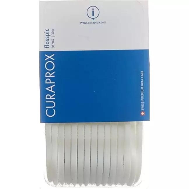 Curaprox DF 967 Flosspic Zahnstocher+ Seide 30 штук Curaprox DF 967 Flosspic Zahnstocher+ Seide 30 штук
