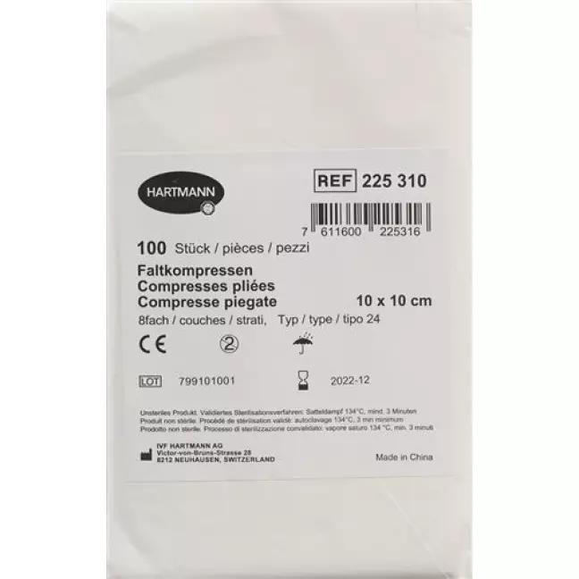 IVF Faltkompressen Typ 24 10x10см 8-fach 100 штук IVF Faltkompressen Typ 24 10x10см 8-fach 100 штук