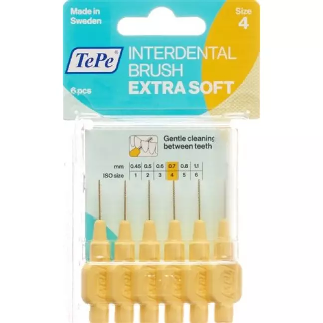 TePe Interdentalbursten X-soft 0.7мм 6 штук TePe Interdentalbursten X-soft 0.7мм 6 штук