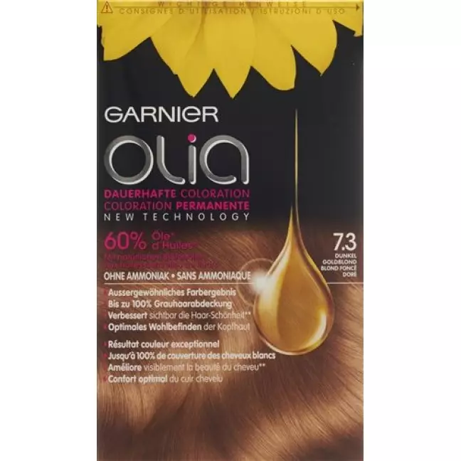Olia Haarfarbe 7.3 Dunkles Goldblond Olia Haarfarbe 7.3 Dunkles Goldblond