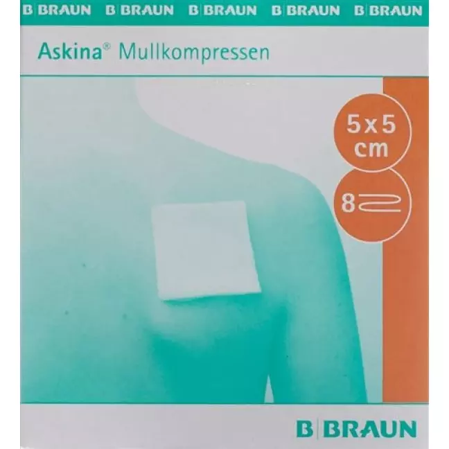 Askina Mullkompresse стерильный 5смx5см 2x 25 штук Askina Mullkompresse стерильный 5смx5см 2x 25 штук