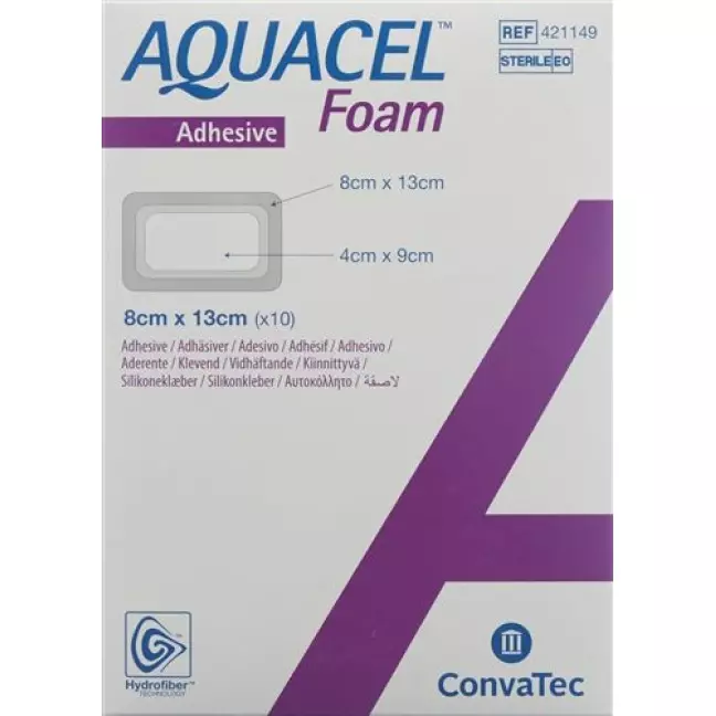 Aquacel Foam Adhaesiv 8x13см 10 штук Aquacel Foam Adhaesiv 8x13см 10 штук