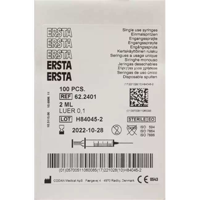 ERSTA EINMALSPRITZEN LUER 2ML ERSTA EINMALSPRITZEN LUER 2ML