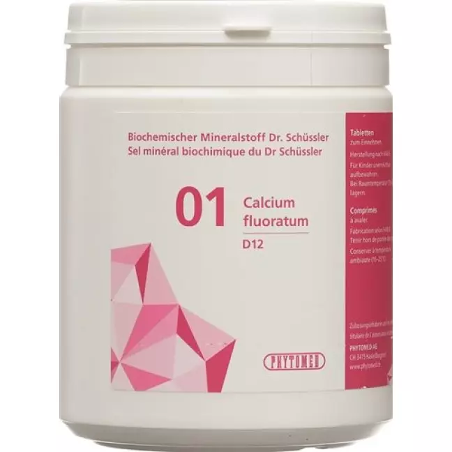 Phytomed Schussler Nr. 1 Calc Fluor в таблетках, D 12 500г Phytomed Schussler Nr. 1 Calc Fluor в таблетках, D 12 500г