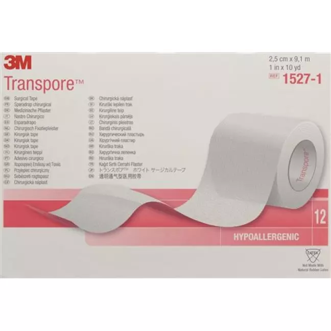 3M Transpore фиксирующий пластырь 25мм x 9.14m прозрачный 12 штук 3M Transpore фиксирующий пластырь 25мм x 9.14m прозрачный 12 штук