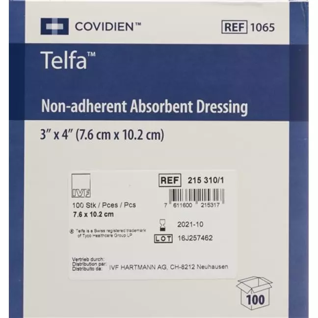 Telfa Wundauflage ohne Haftrand 7.6x10.2см 100 штук Telfa Wundauflage ohne Haftrand 7.6x10.2см 100 штук