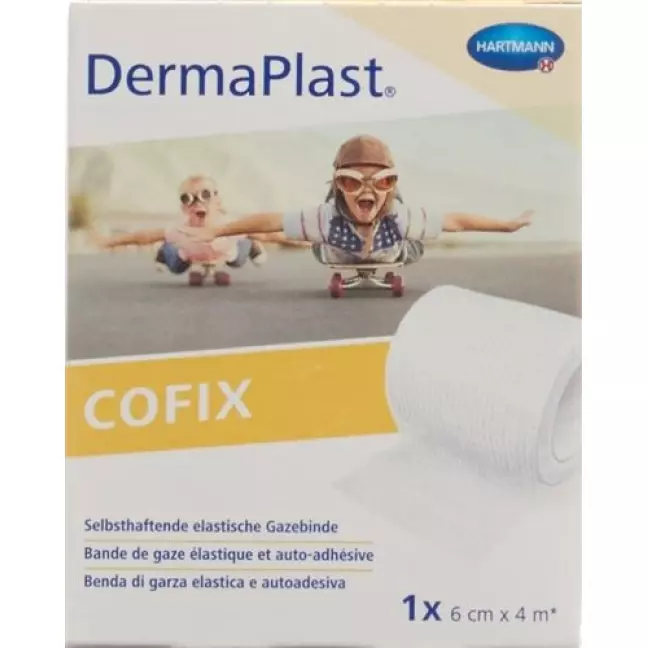 Dermaplast Cofix марлевый бинт 6смx4m Weiss Dermaplast Cofix марлевый бинт 6смx4m Weiss