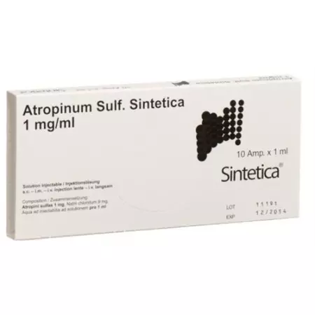 Atropinum Sulf Sintetica 1 mg/ml 10 X 1 ml Atropinum Sulf Sintetica 1 mg/ml 10 X 1 ml
